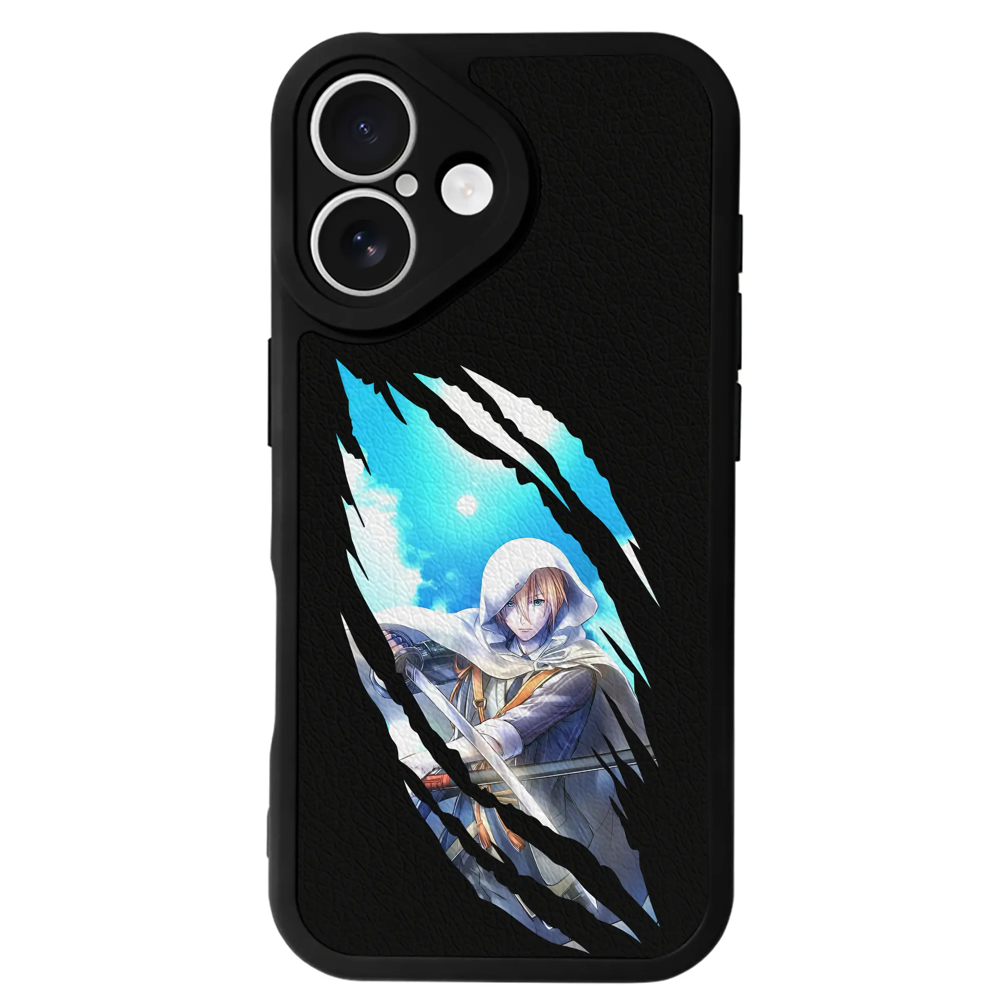 刀剣乱舞 グッズ,山姥切国広 - IPhone 16シリーズ対応 ・ シリコンスマホケース ・ レザー調 ・ 高精度フィット ・ 耐衝撃 ・ ワイヤレス充電対応 ・ 精密カット